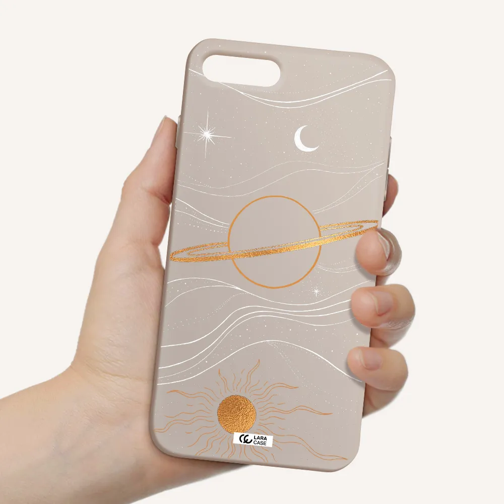 Saturn Apple iPhone 8 plus Silicone Stone Case