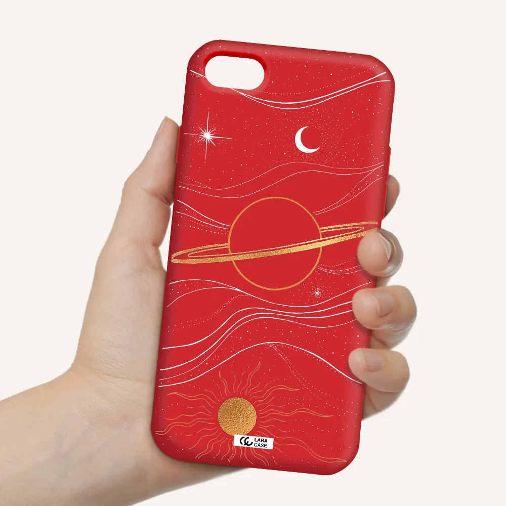 Saturn Apple iPhone 8 Silicone Imperial Red Case