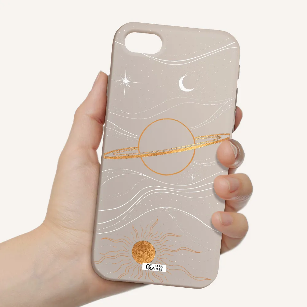 Saturn Apple iPhone se 2020 Silicone Stone Case