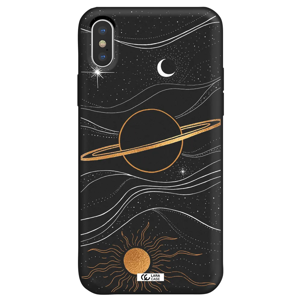 Saturn Apple iPhone X Silicone black Case