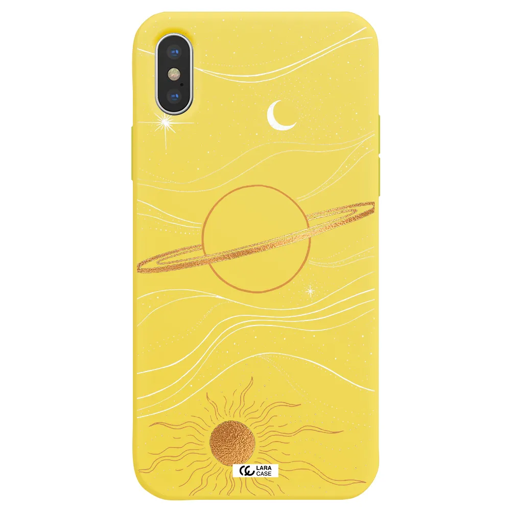 Saturn Apple iPhone X Silicone canary yellow Case