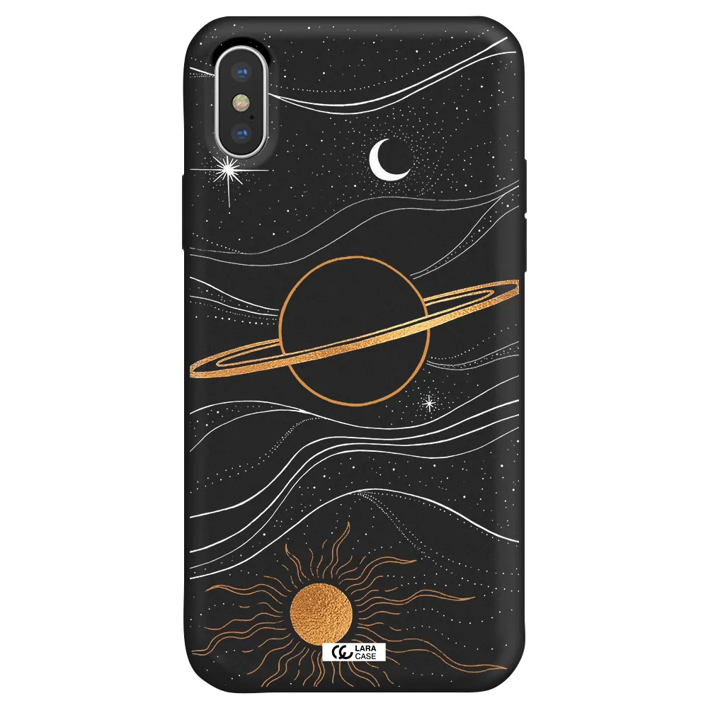 Saturn Apple iPhone XS Silicone black Case