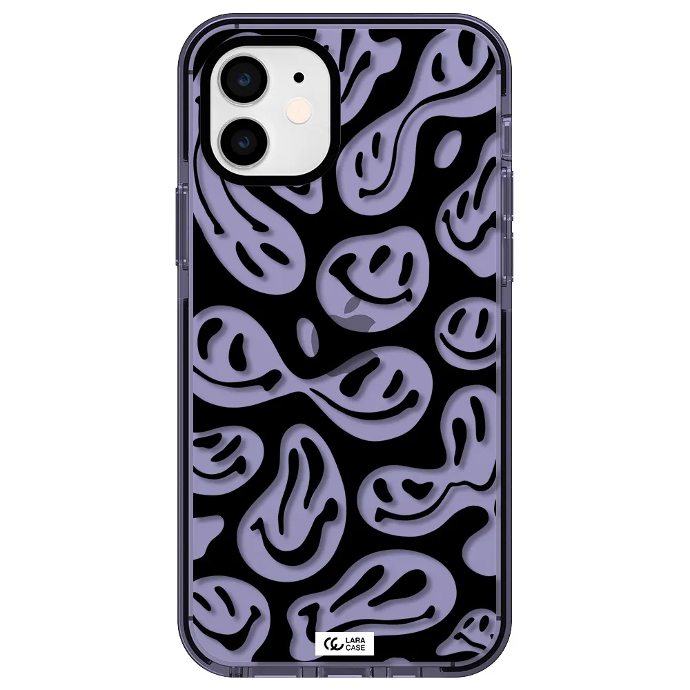 Smiley Faces Apple iPhone 11 impact Lilac Case