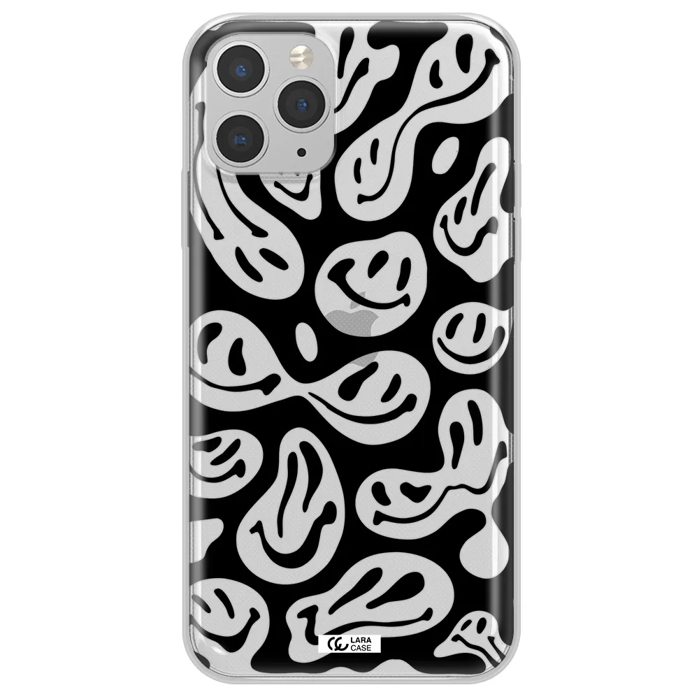 Smiley Faces Apple iPhone 11 pro Clear TPU Case