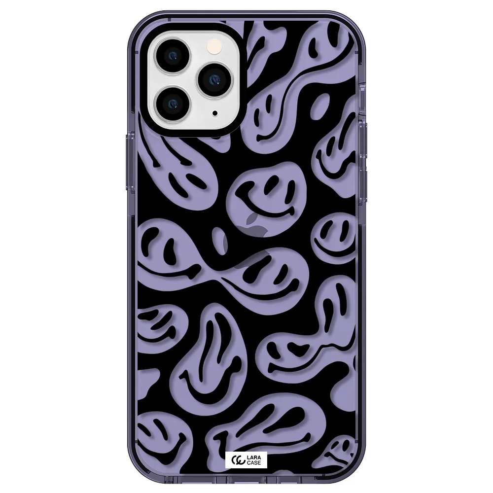 Smiley Faces Apple iPhone 11 pro impact Lilac Case