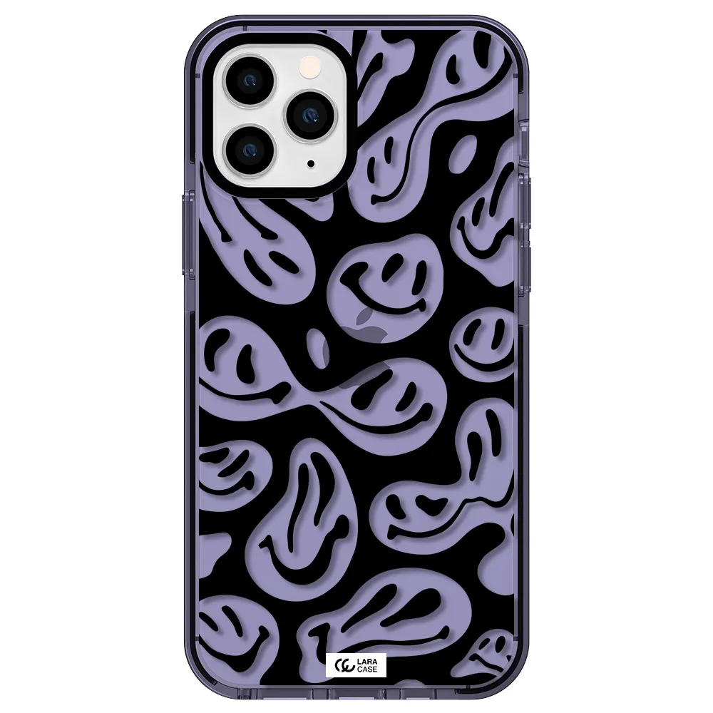 Smiley Faces Apple iPhone 11 pro max impact Lilac Case