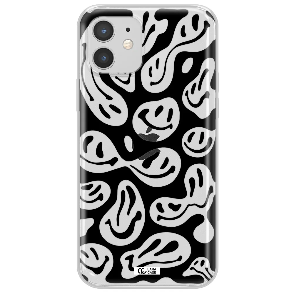 Smiley Faces Apple iPhone 12 Clear TPU Case