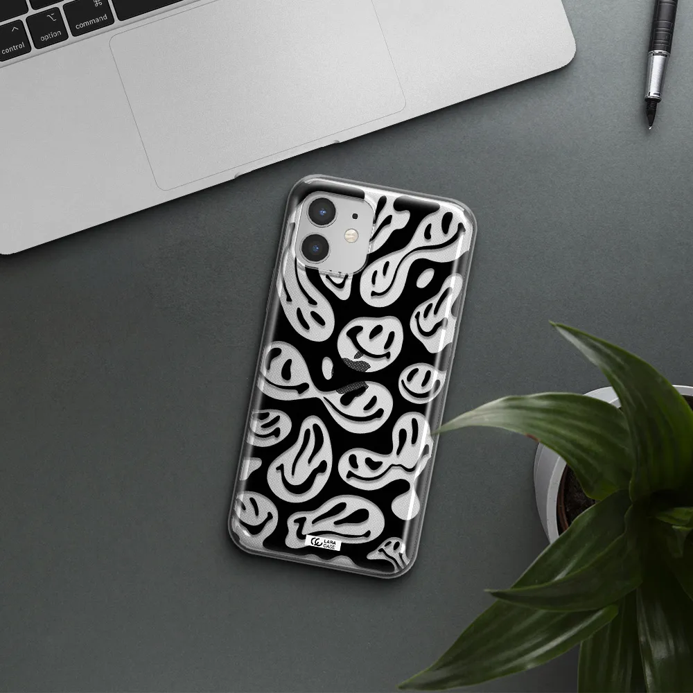 Smiley Faces Apple iPhone 12 Clear TPU Case