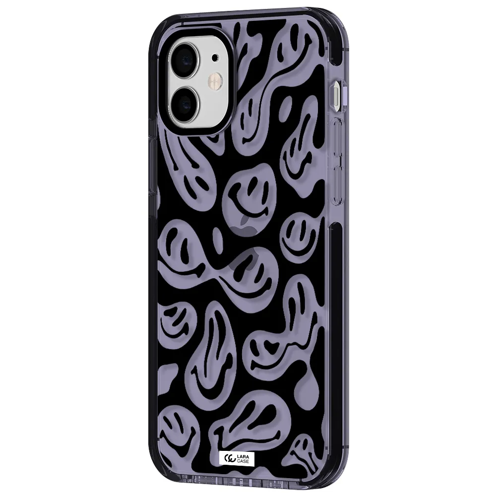 Smiley Faces Apple iPhone 12 impact Lilac Case