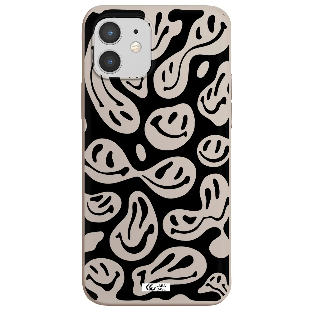 Smiley Faces Apple iPhone 12 mini Silicone Stone Case