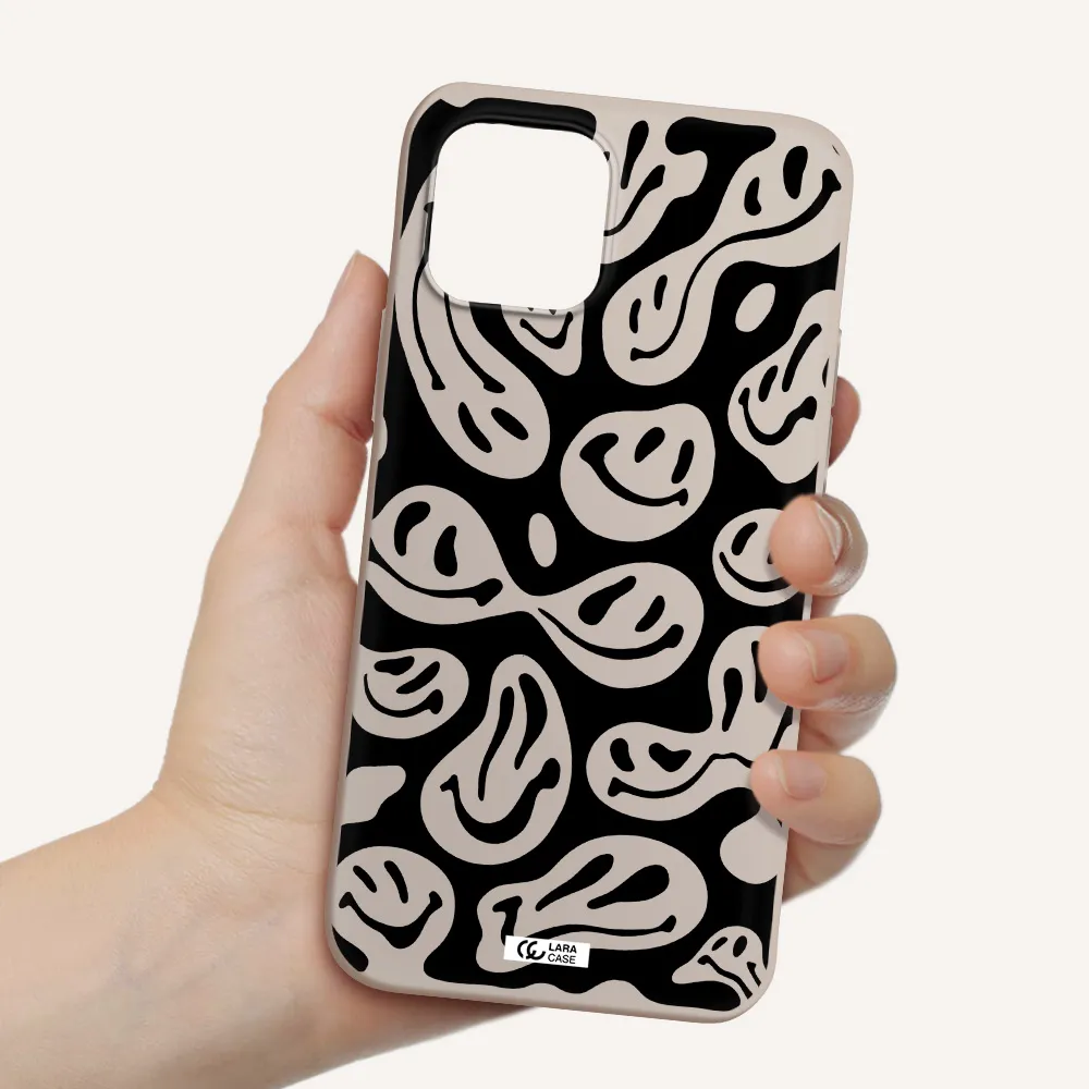 Smiley Faces Apple iPhone 12 mini Silicone Stone Case