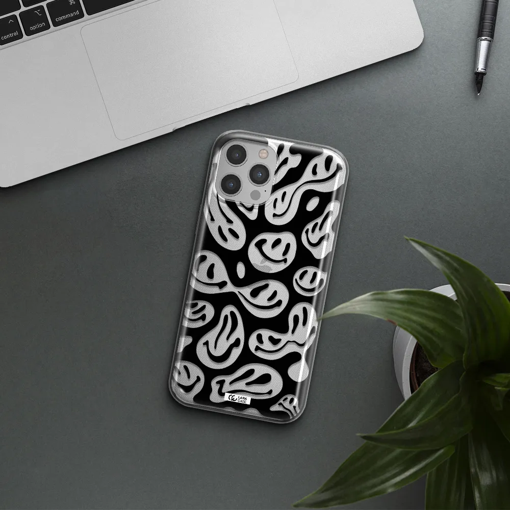 Smiley Faces Apple iPhone 12 pro Clear TPU Case