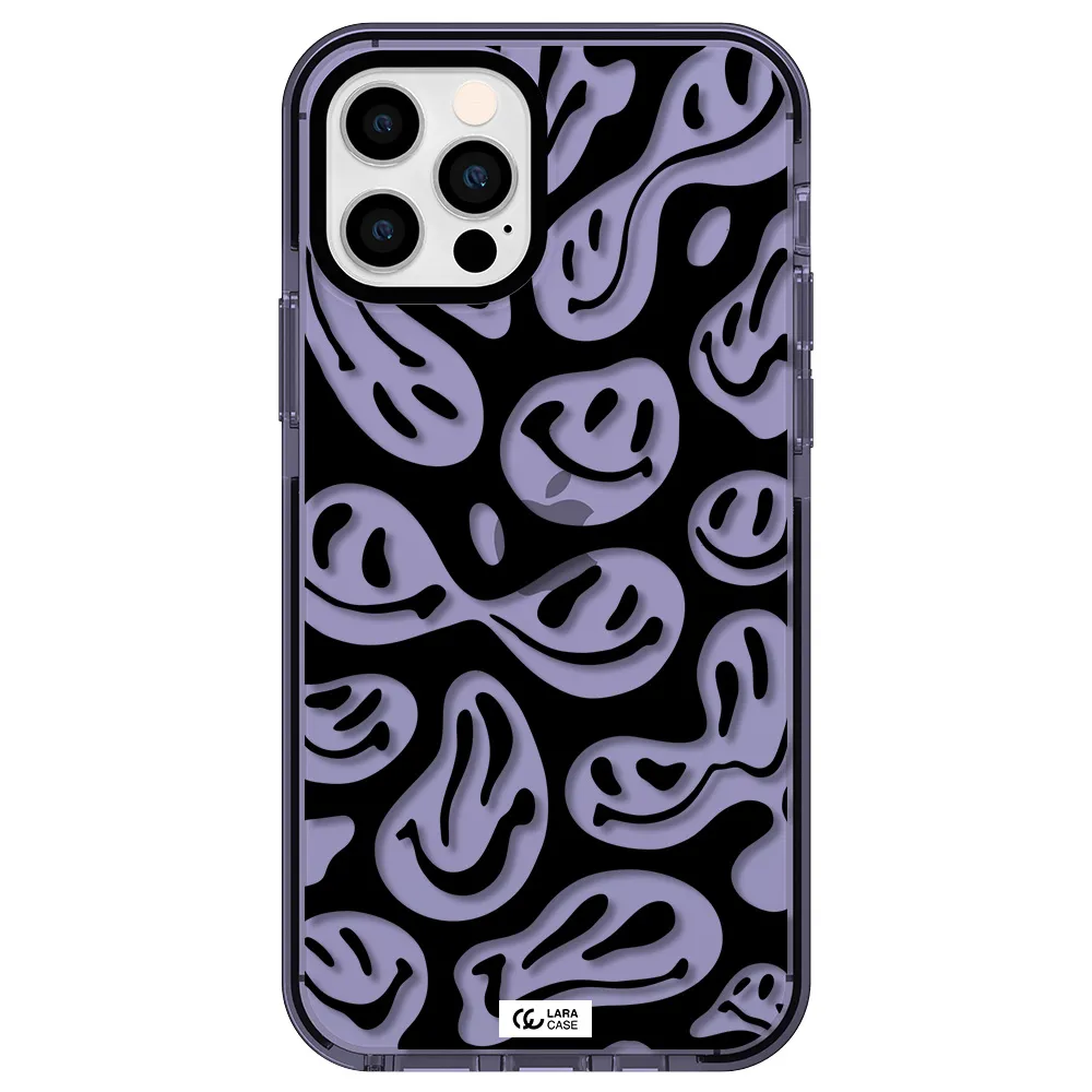 Smiley Faces Apple iPhone 12 pro impact Lilac Case
