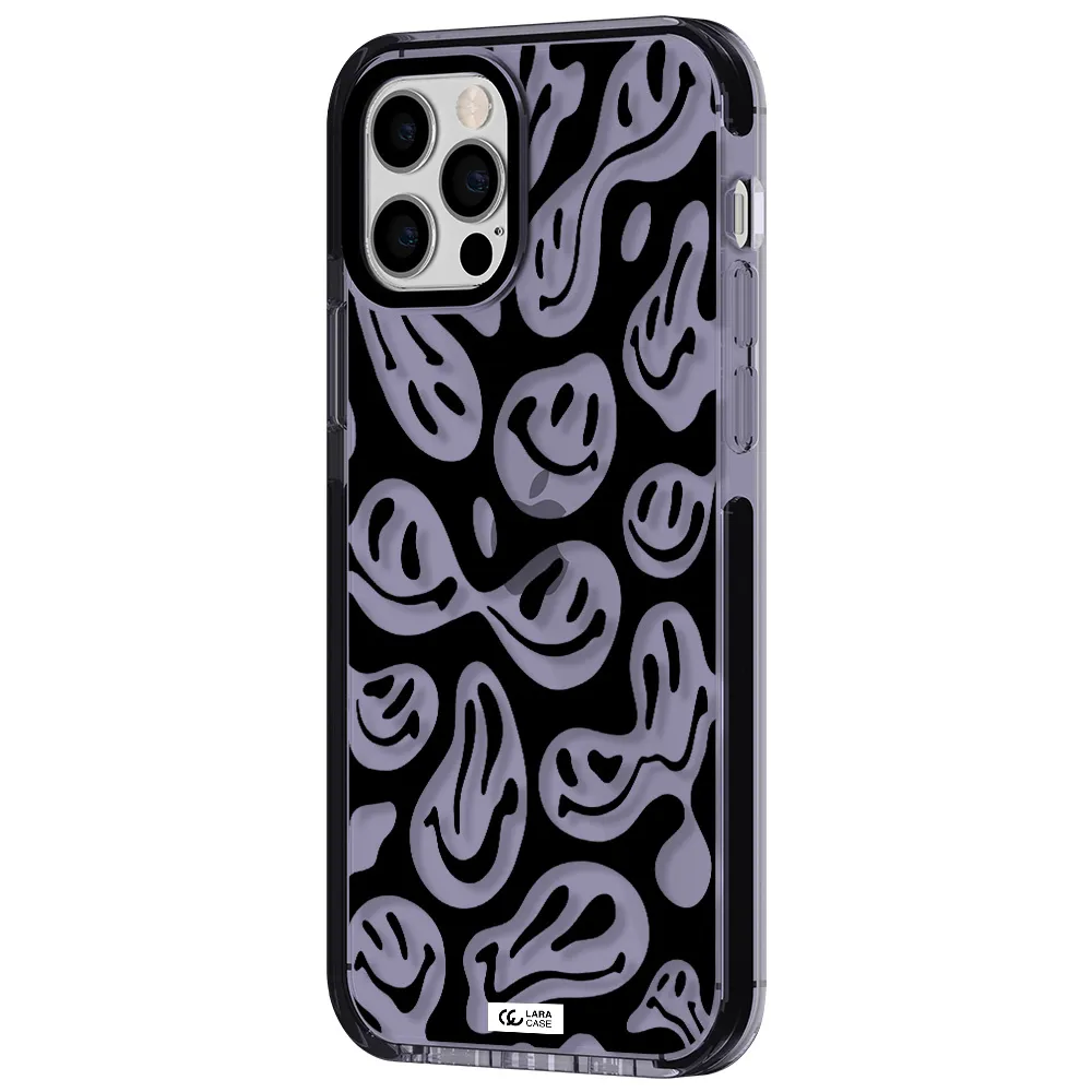 Smiley Faces Apple iPhone 12 pro impact Lilac Case