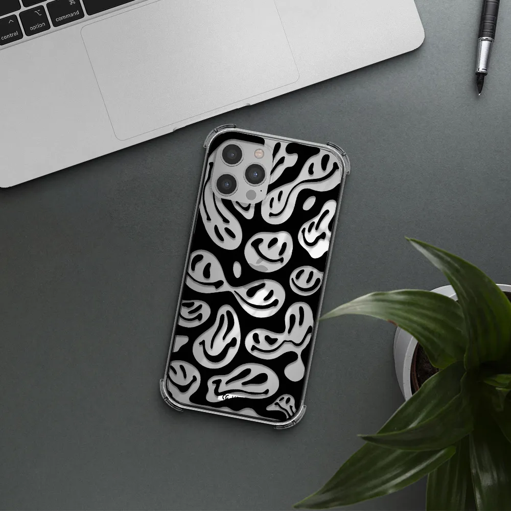 Smiley Faces Apple iPhone 12 pro max Clear PC Case