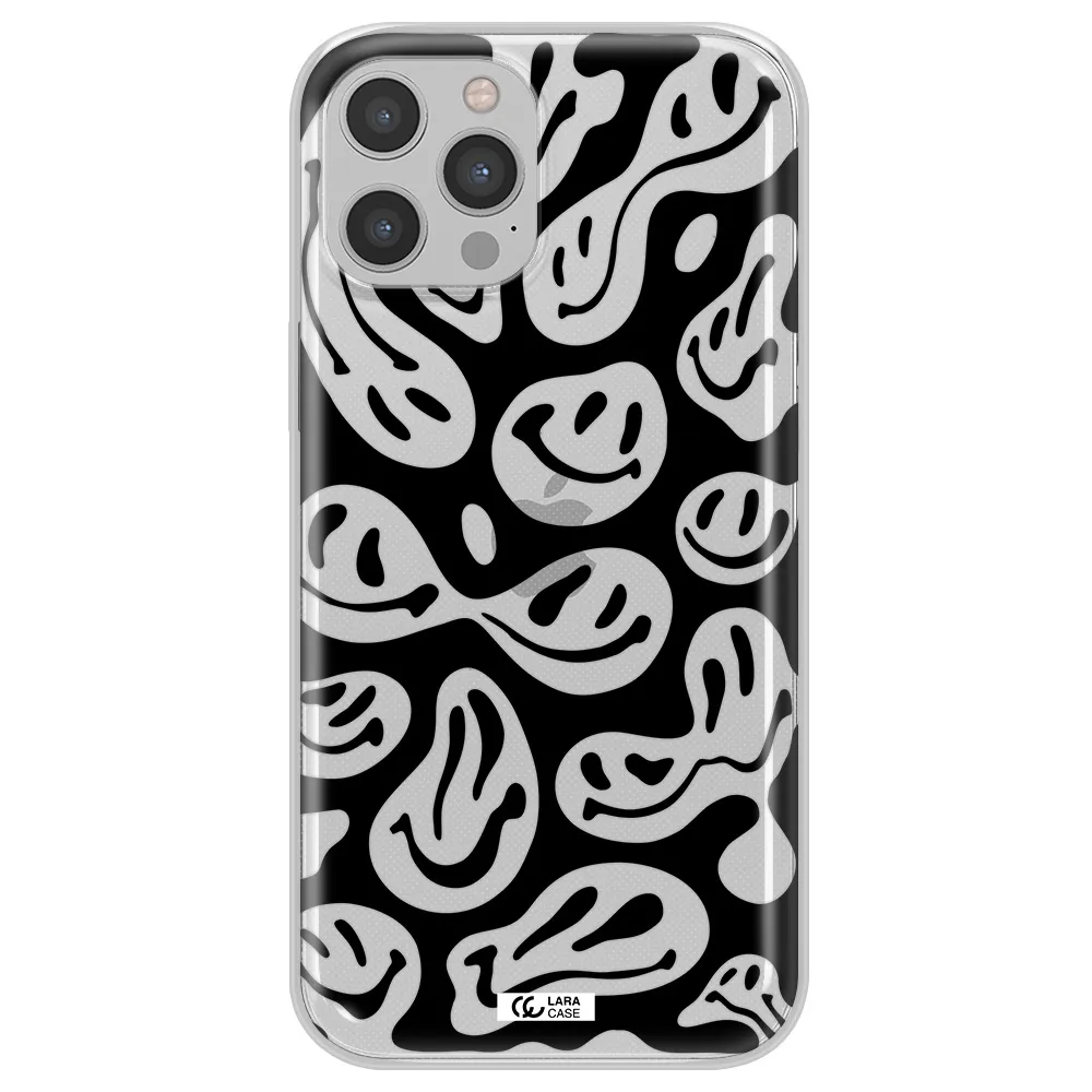 Smiley Faces Apple iPhone 12 pro max Clear TPU Case