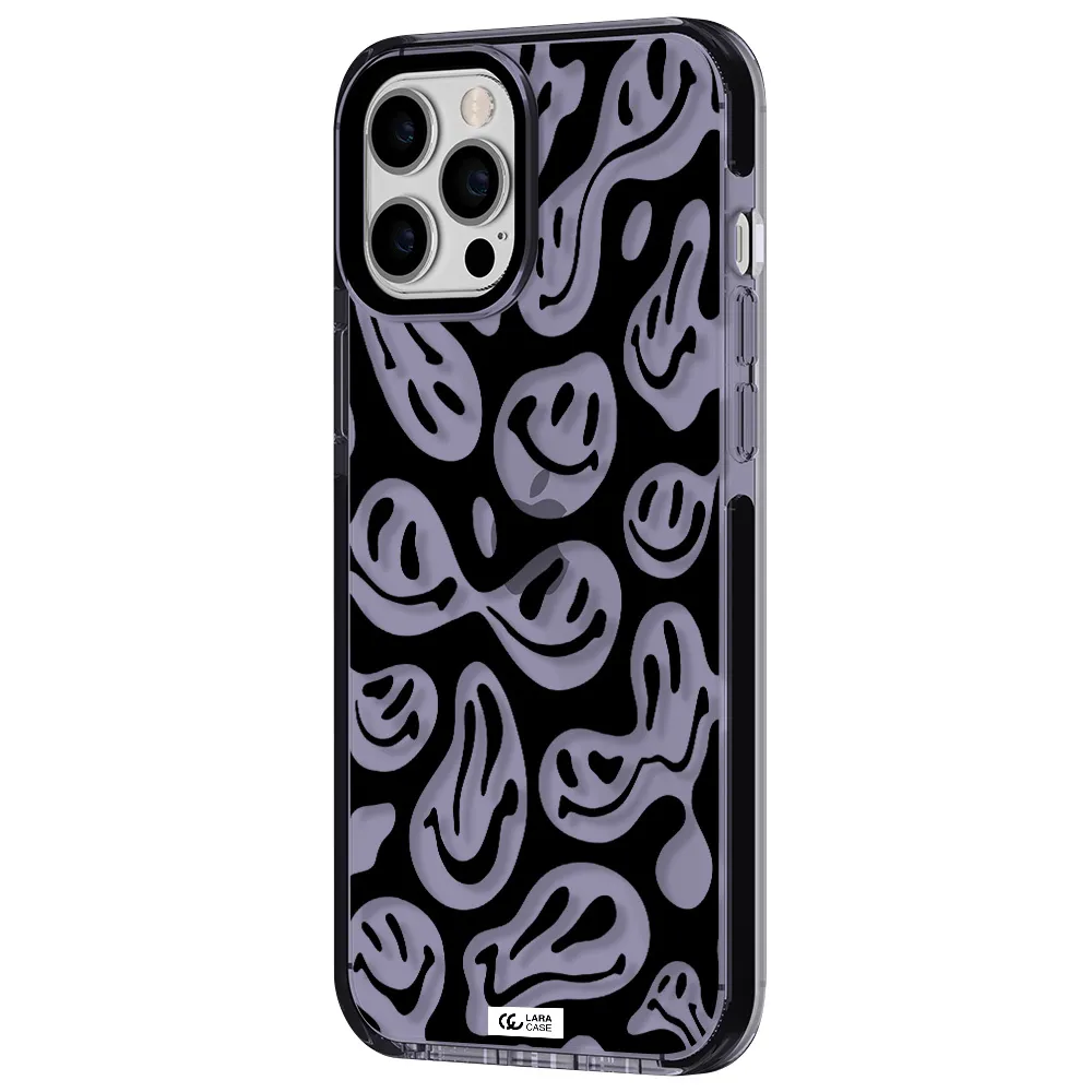 Smiley Faces Apple iPhone 12 pro max impact Lilac Case