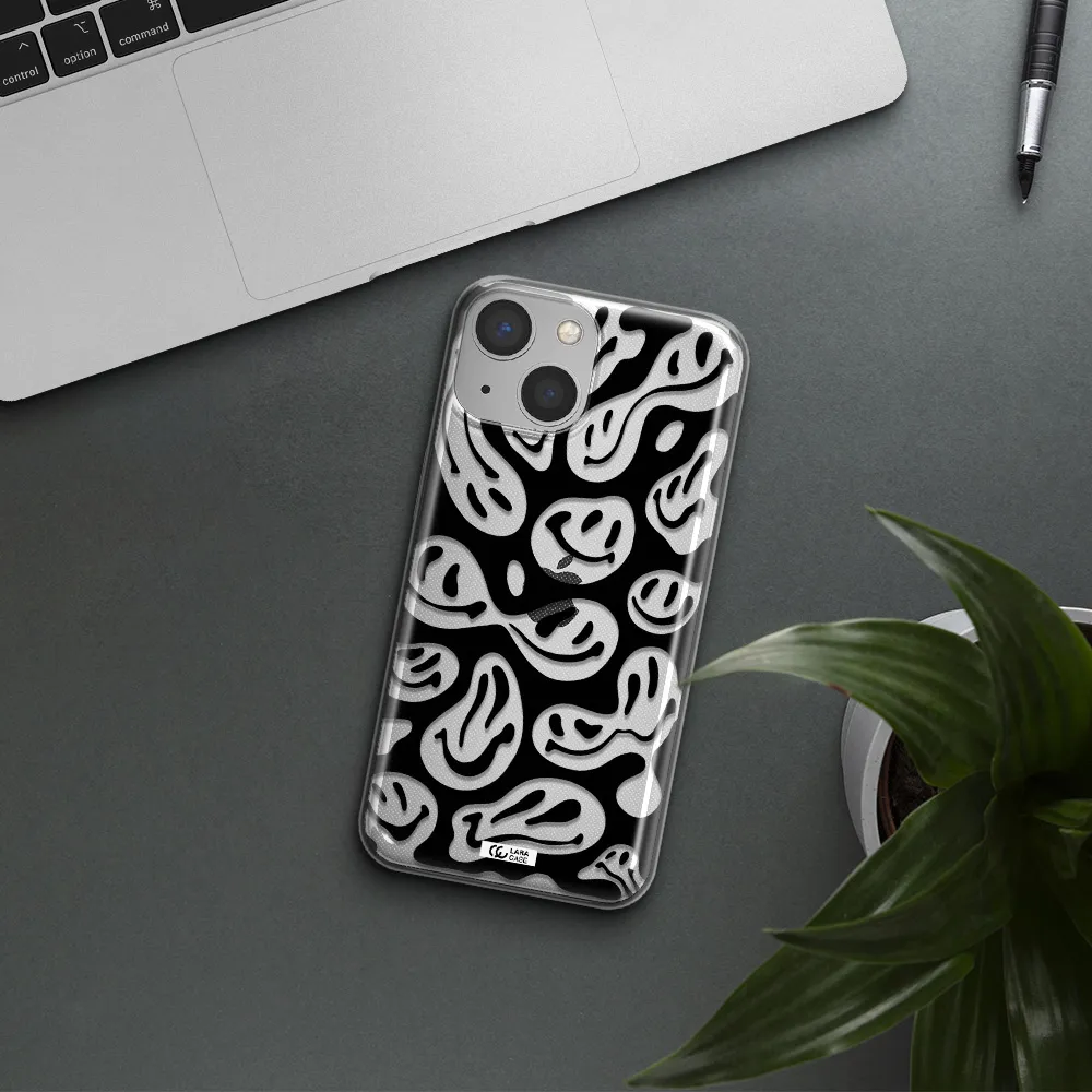 Smiley Faces Apple iPhone 13 Clear TPU Case