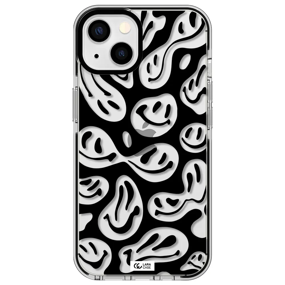 Smiley Faces Apple iPhone 13 impact black border Case