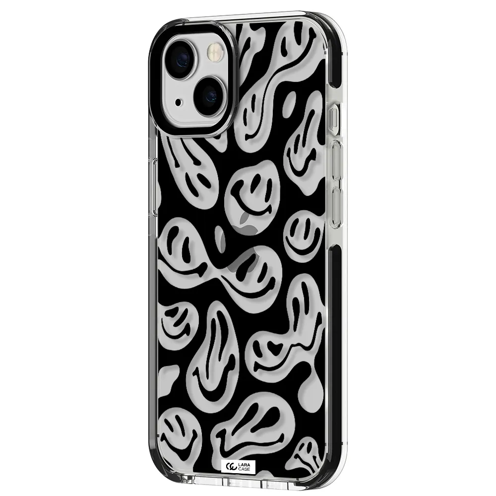 Smiley Faces Apple iPhone 13 impact black border Case