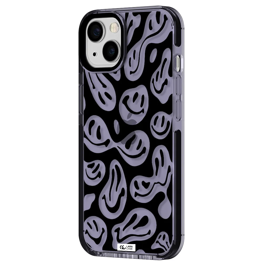 Smiley Faces Apple iPhone 13 impact Lilac Case