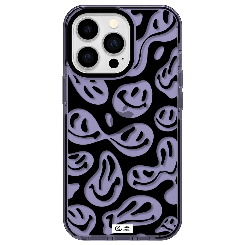 Smiley Faces Apple iPhone 13 Pro impact Lilac Case