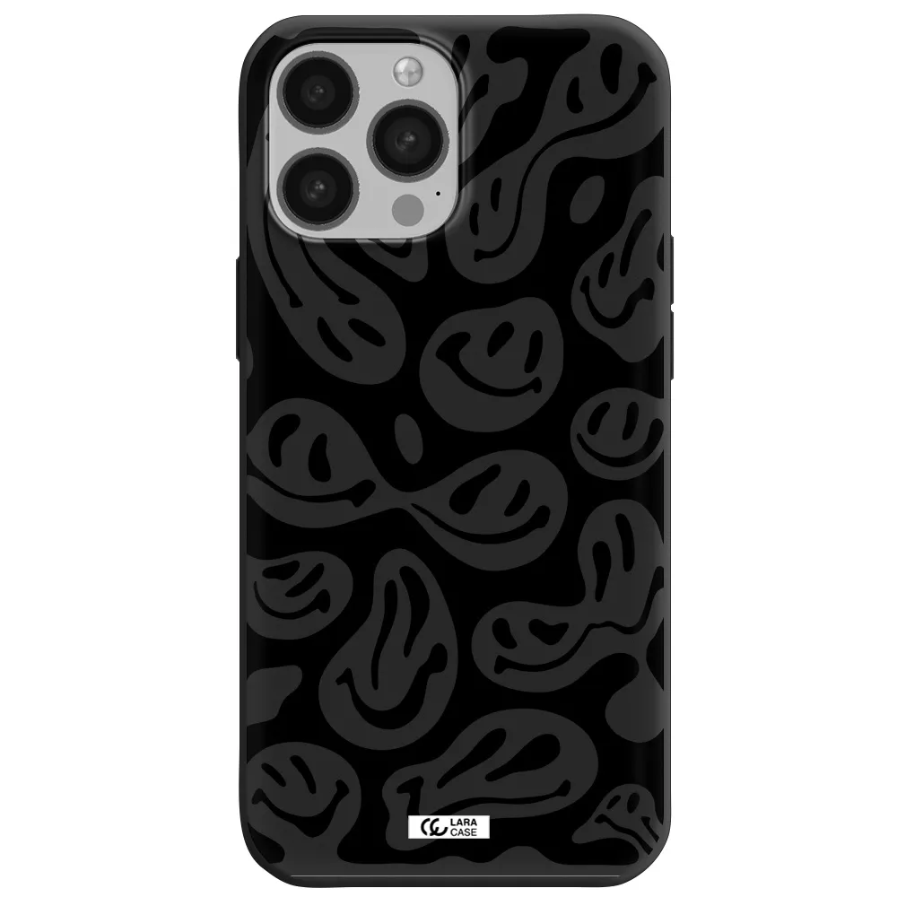 Smiley Faces Apple iPhone 13 Pro Max Silicone black Case