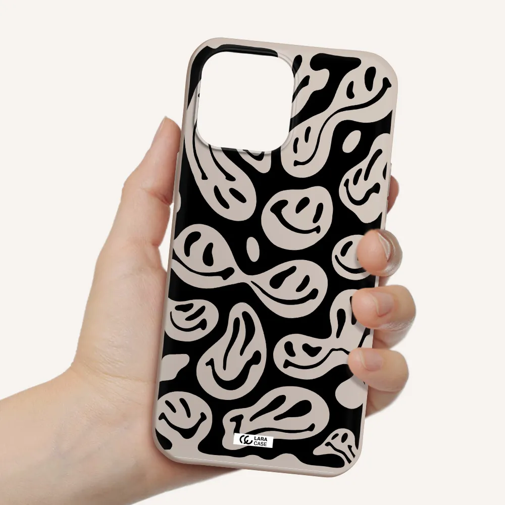 Smiley Faces Apple iPhone 13 Pro Max Silicone Stone Case