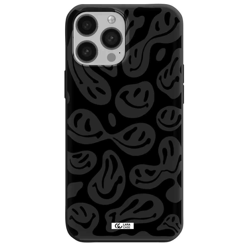 Smiley Faces Apple iPhone 13 Pro Silicone black Case