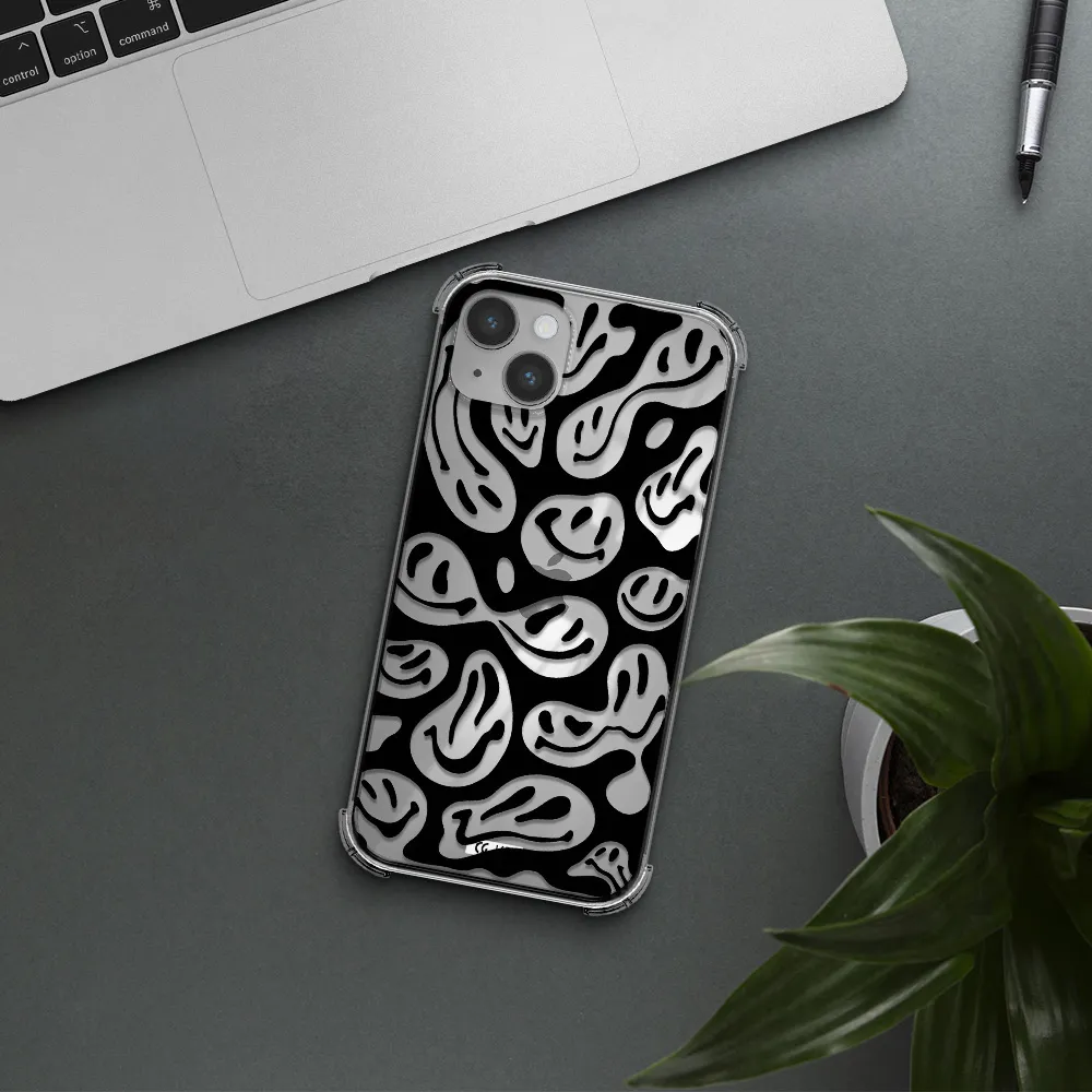 Smiley Faces Apple iPhone 14 Clear PC Case