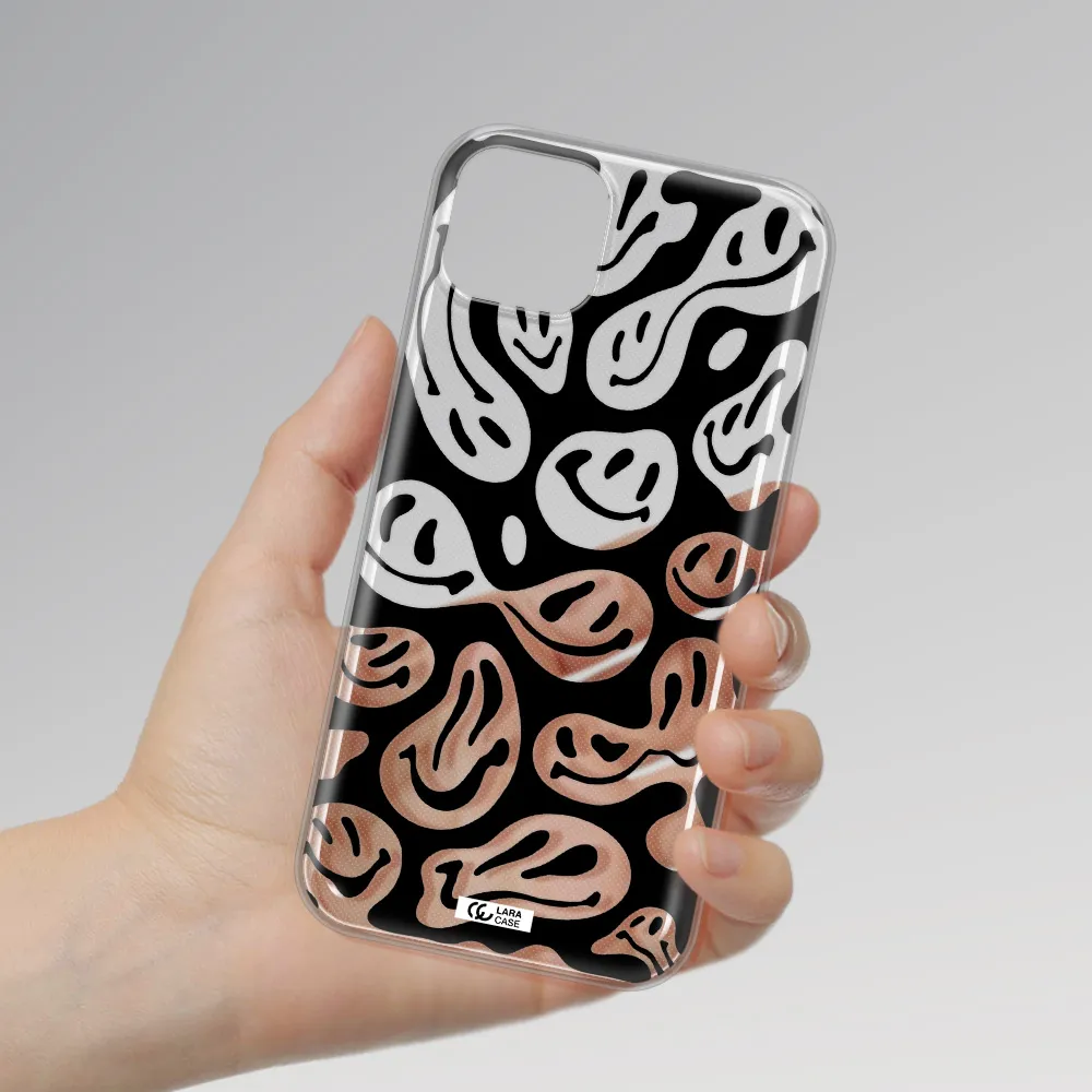 Smiley Faces Apple iPhone 14 Clear TPU Case
