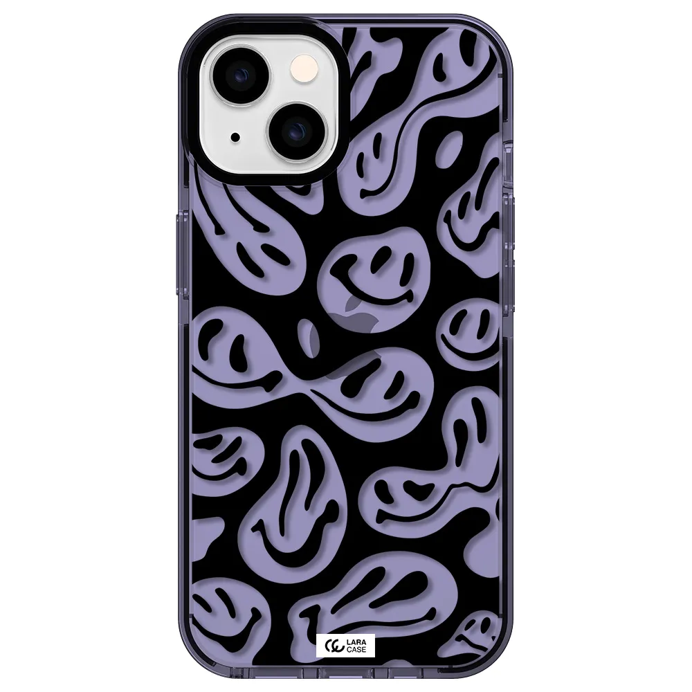 Smiley Faces Apple iPhone 14 impact Lilac Case