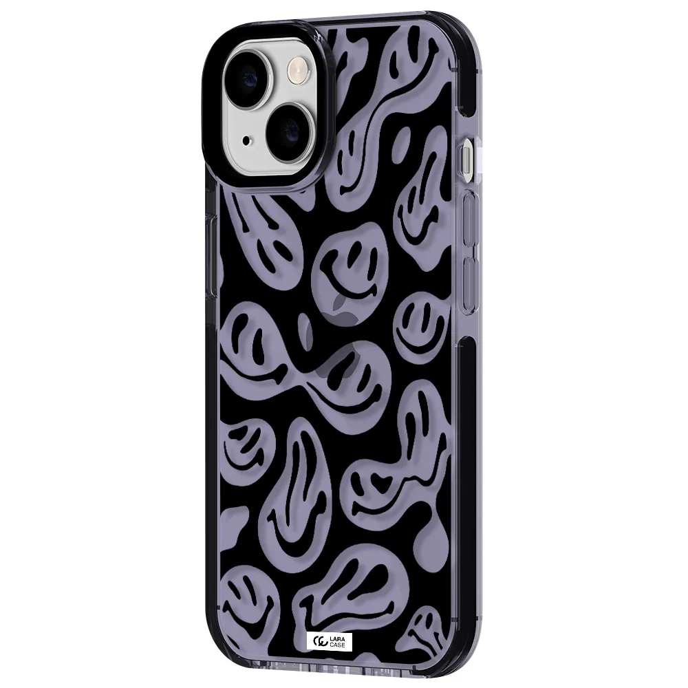 Smiley Faces Apple iPhone 14 impact Lilac Case