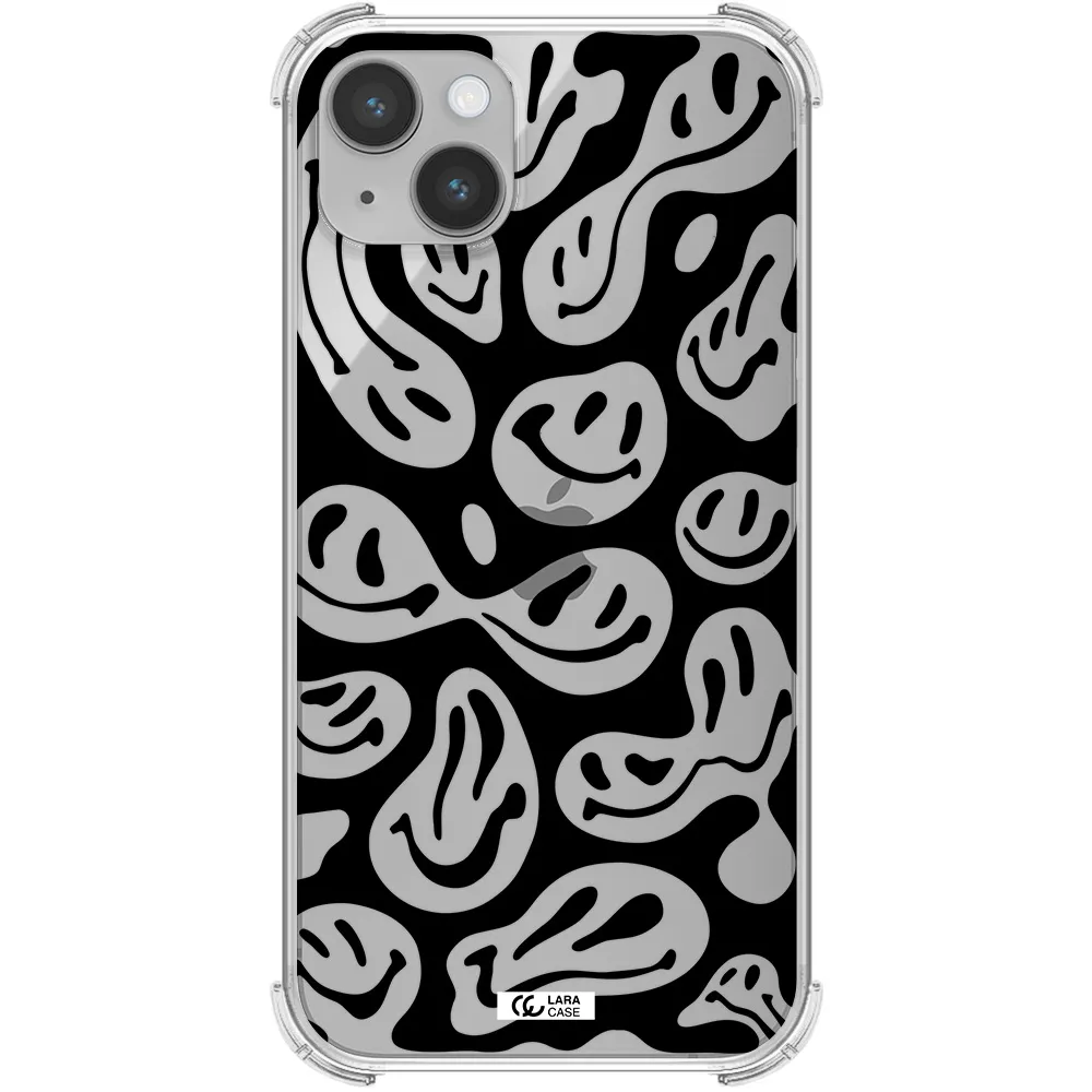 Smiley Faces Apple iPhone 14 plus Clear PC Case