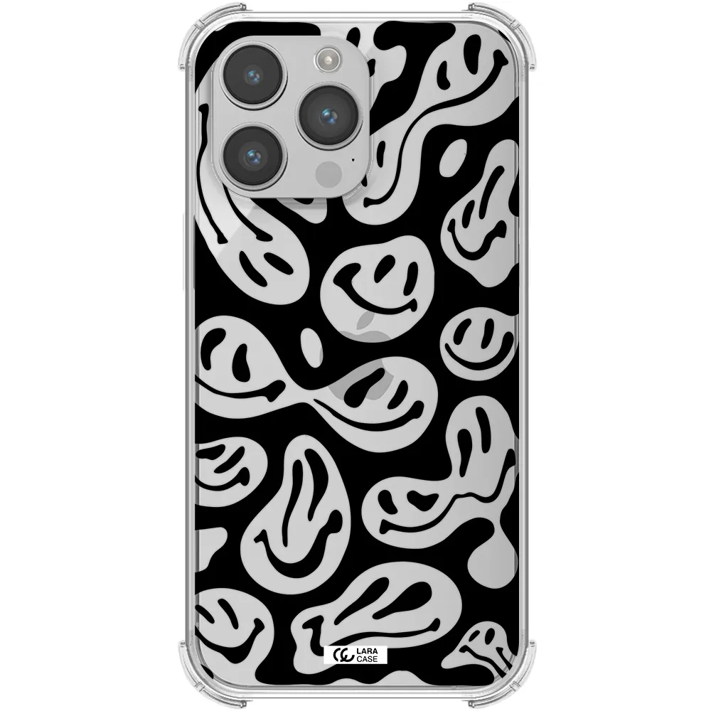 Smiley Faces Apple iPhone 14 pro Clear PC Case