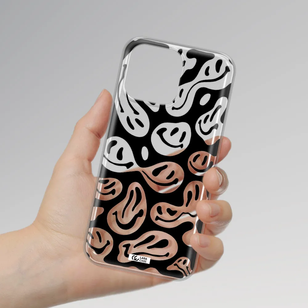 Smiley Faces Apple iPhone 14 pro max Clear TPU Case
