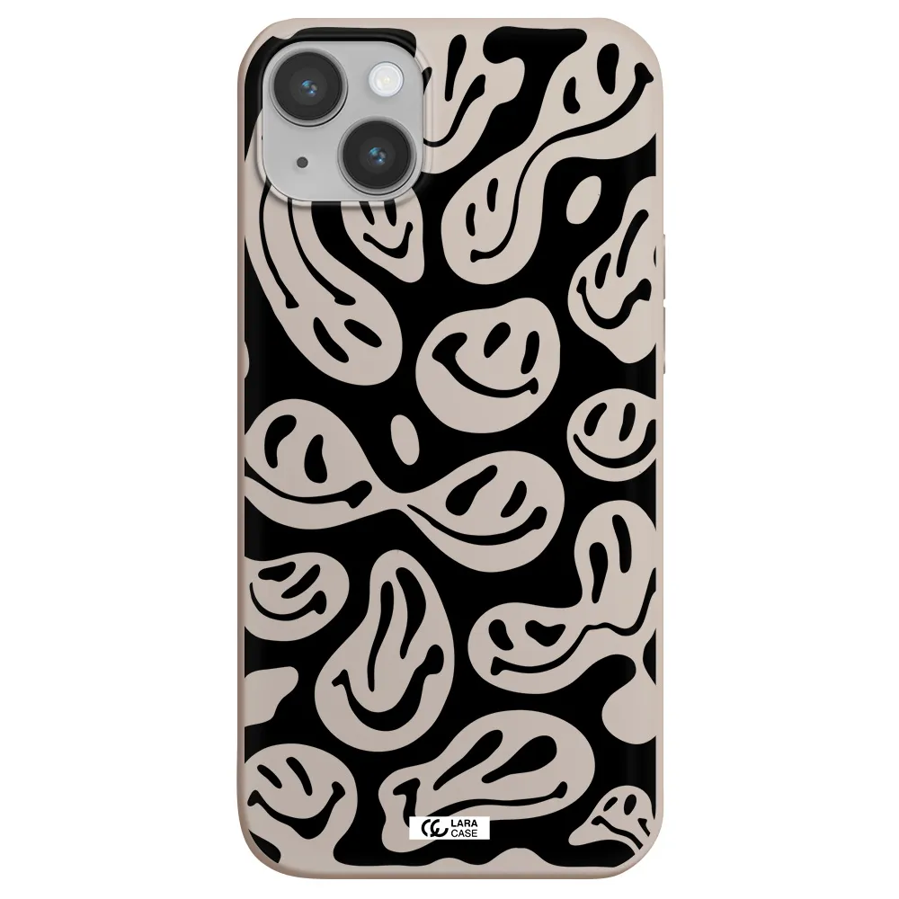 Smiley Faces Apple iPhone 14 Silicone Stone Case