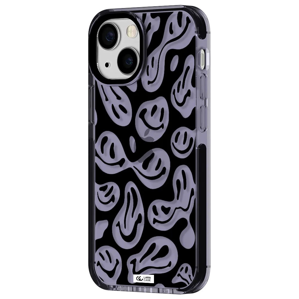 Smiley Faces Apple iPhone 15 impact Lilac Case