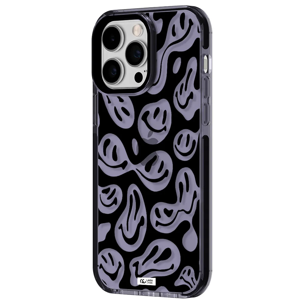 Smiley Faces Apple iPhone 15 Pro impact Lilac Case