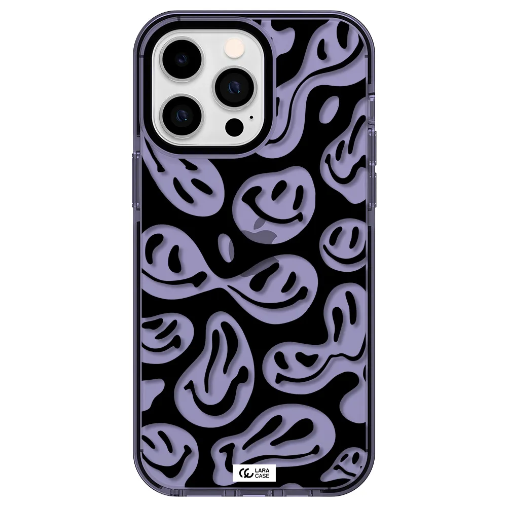Smiley Faces Apple iPhone 15 Pro Max impact Lilac Case