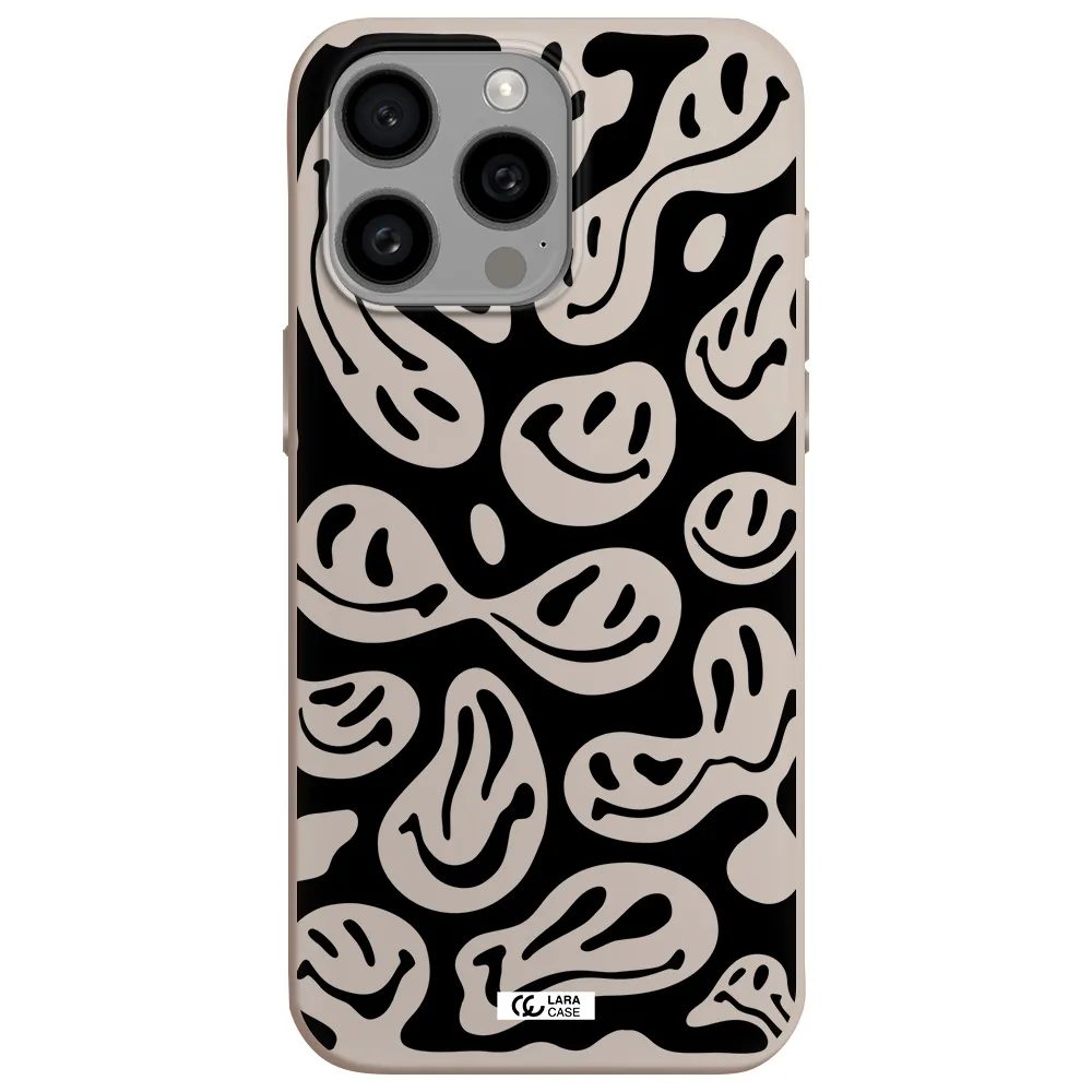 Smiley Faces Apple Iphone 15 Pro max Silicone Stone Case