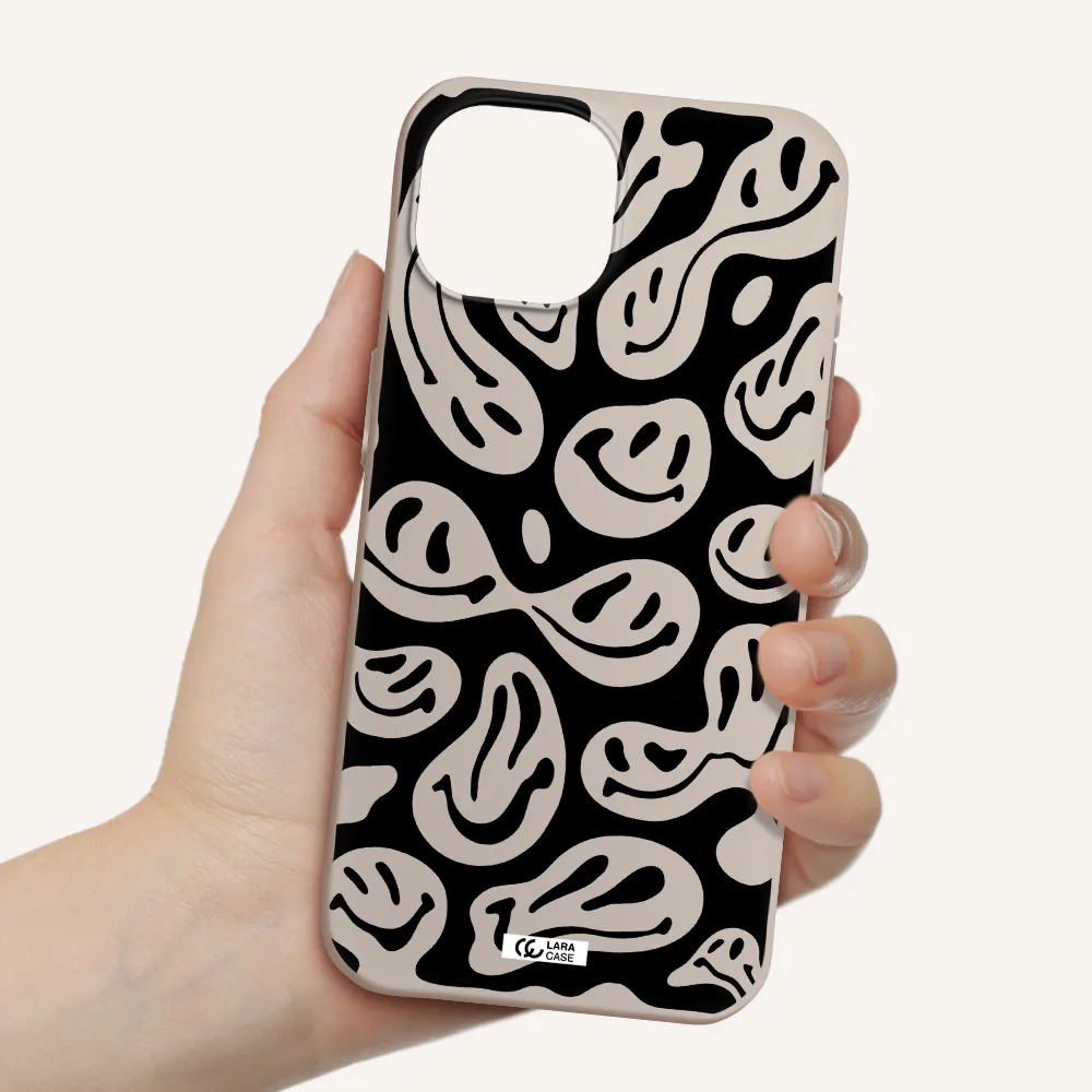 Smiley Faces Apple iPhone 15 Silicone Stone Case