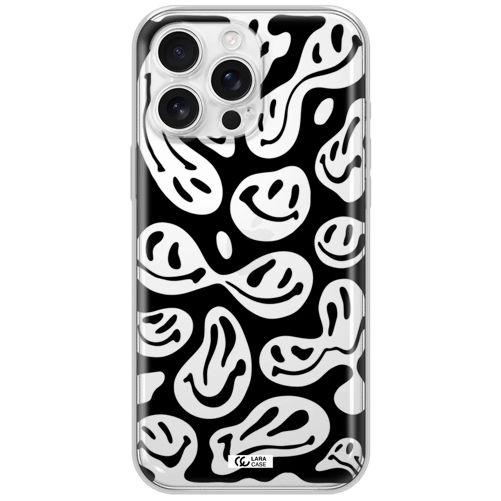 Smiley Faces Apple Iphone 16 Pro Max Clear Tpu Case