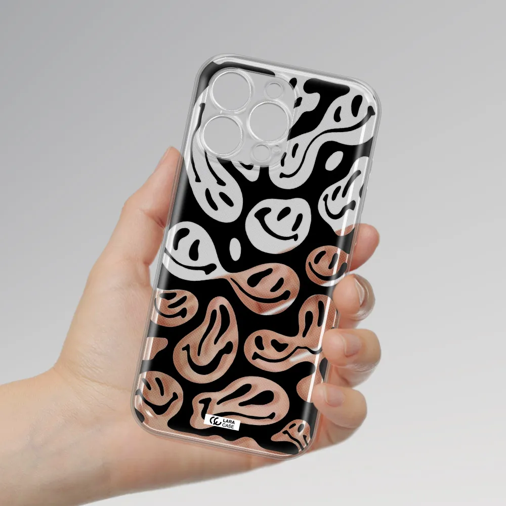 Smiley Faces Apple Iphone 16 Pro Max Clear Tpu Case