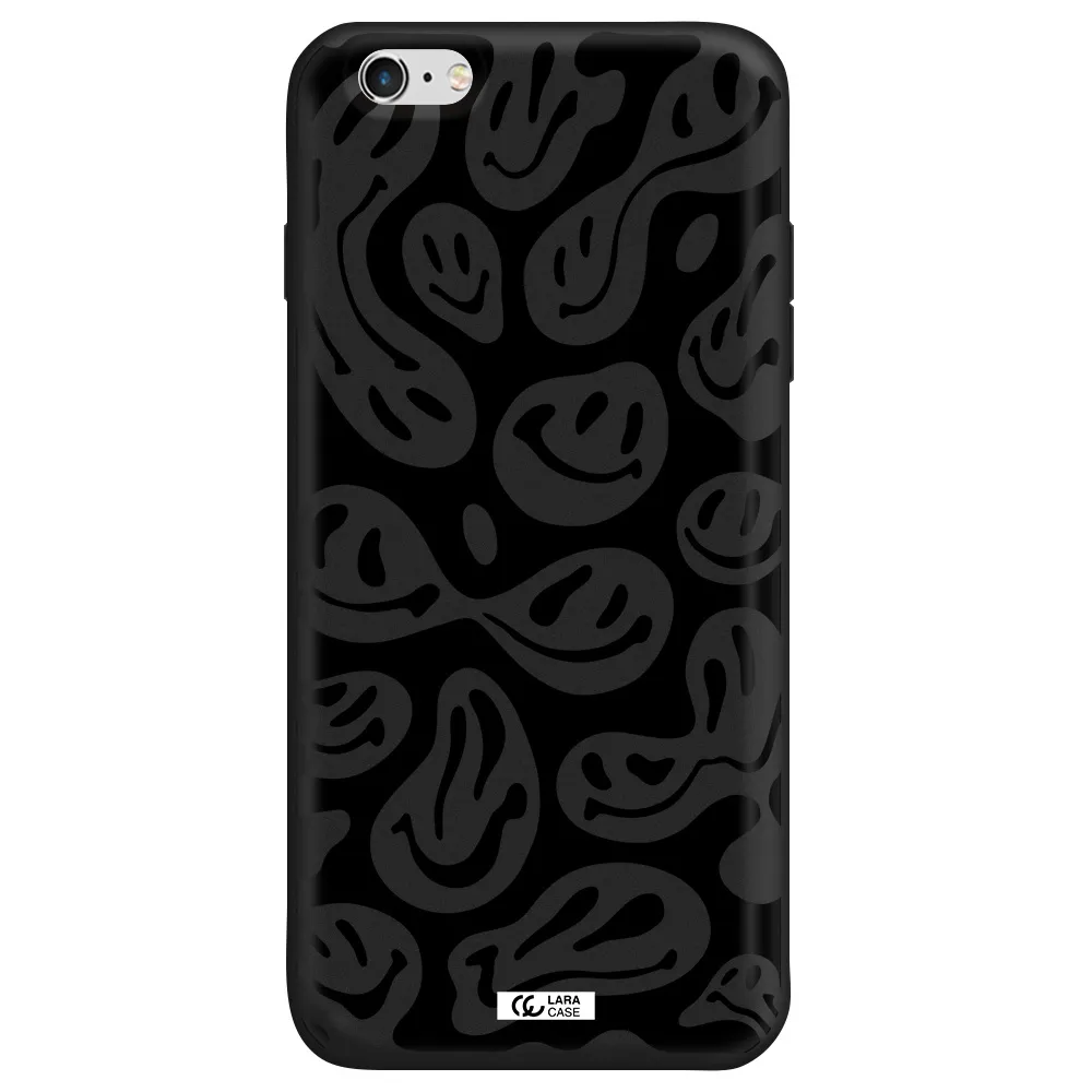 Smiley Faces Apple iPhone 6 plus Silicone black Case