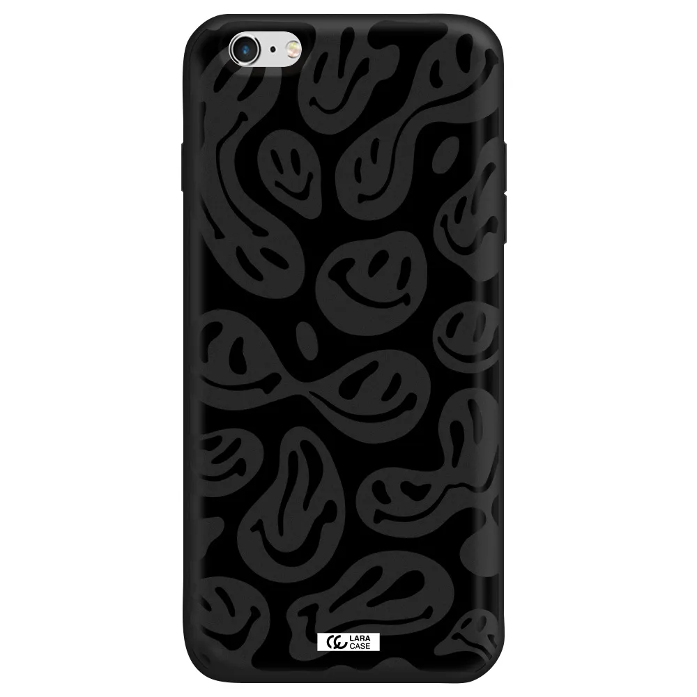 Smiley Faces Apple iPhone 6 s plus Silicone black Case