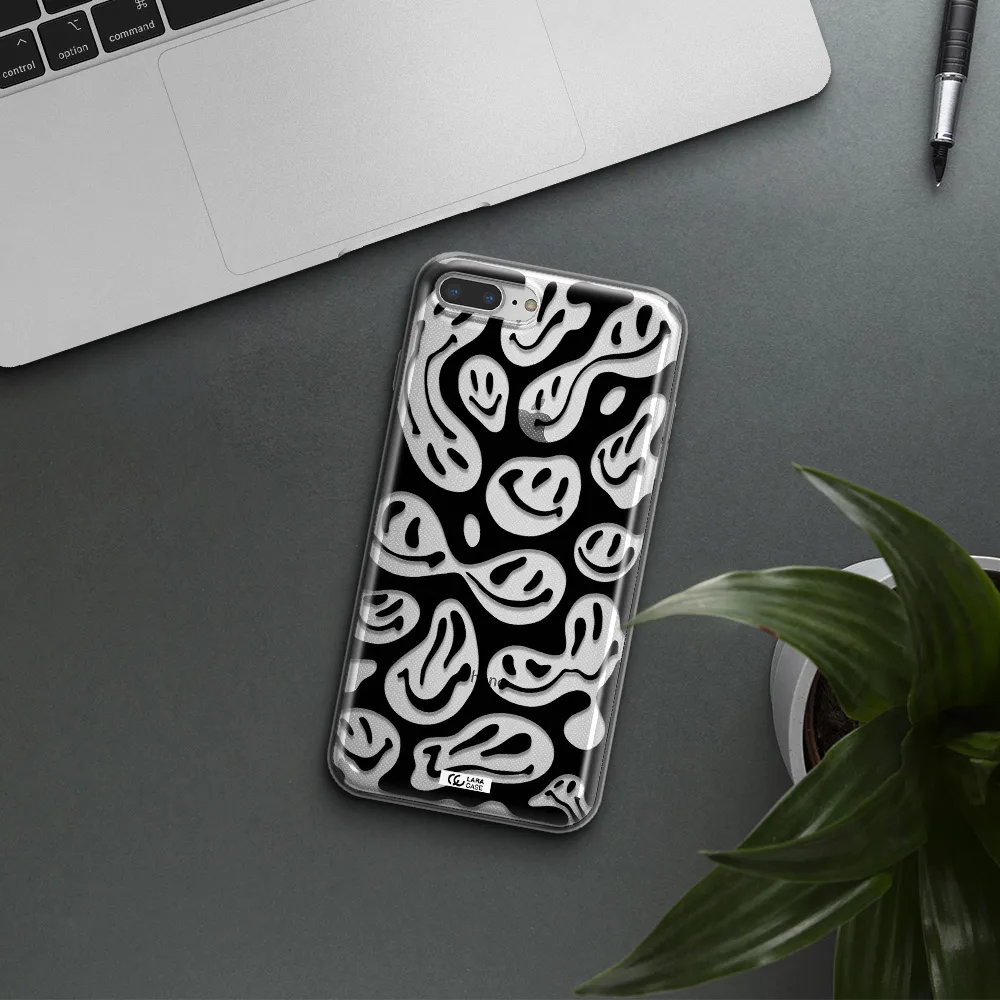 Smiley Faces Apple iPhone 7 plus Clear TPU Case