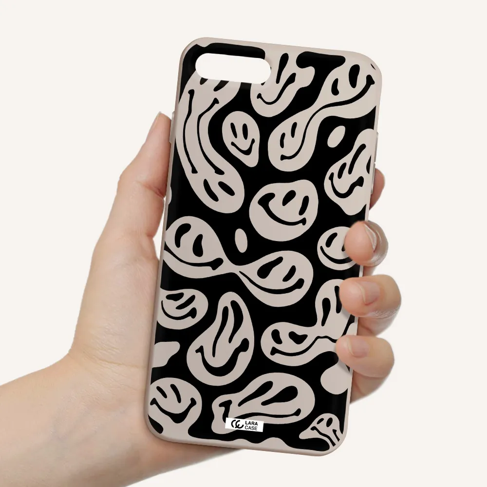Smiley Faces Apple iPhone 7 plus Silicone Stone Case