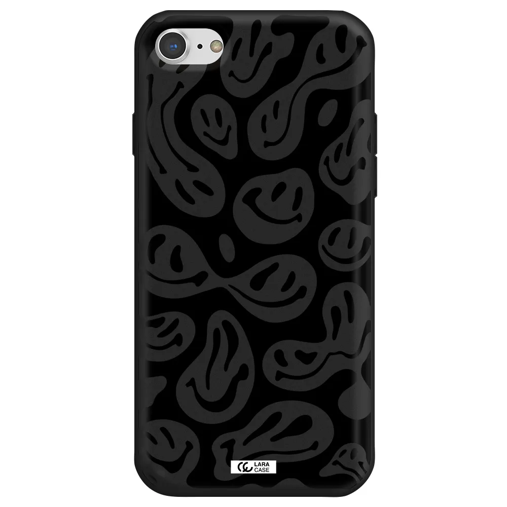 Smiley Faces Apple iPhone 7 Silicone black Case