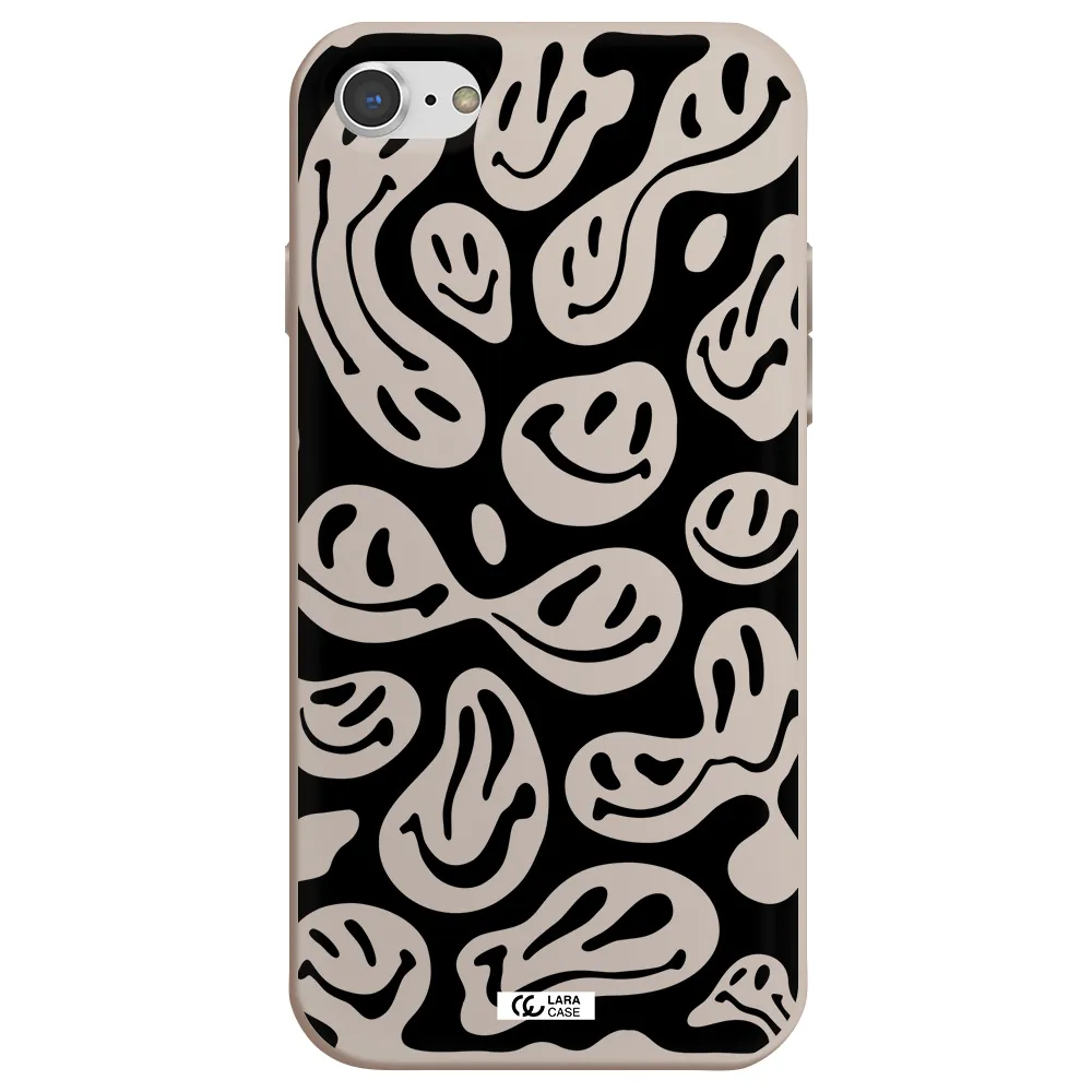 Smiley Faces Apple iPhone 7 Silicone Stone Case